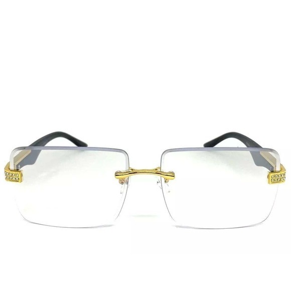 Women Eye Glasses Clear Lens Hip Hop Street Wear Style Woody Arms Classic Fancy